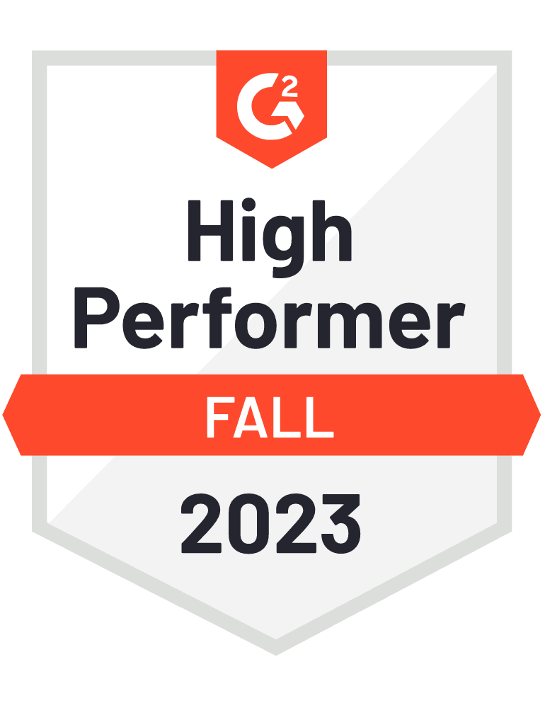 G2 High Performer Badge Fall 2023