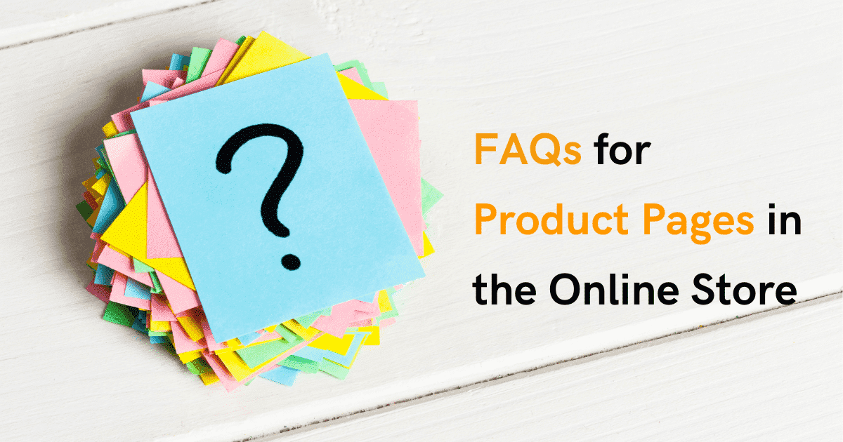 FAQs for product pages in the online store